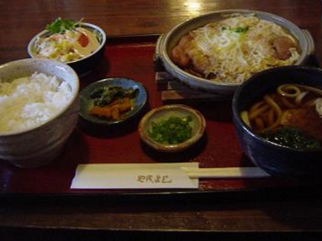 トンカツ卵とじ柳川風定食_手打ちうどん やをよし