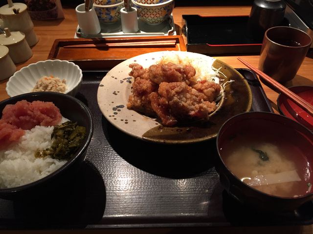 唐揚げ定食_博多もつ鍋やまや 丸の内店