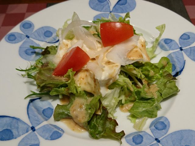 豆腐サラダ。_生麺工房 鎌倉パスタ イオン盛岡南店