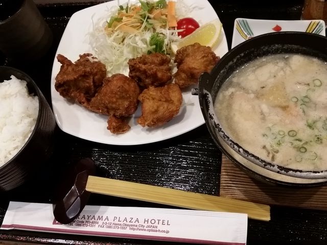 唐揚げ定食_備前長船サービスエリア