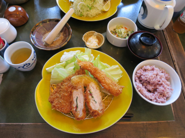 梅じそチキンとあじふらい膳_とんかつ浜勝 八王子石川店