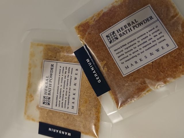 マンダリンとゼラニウムの入浴剤です_MARKS&WEB