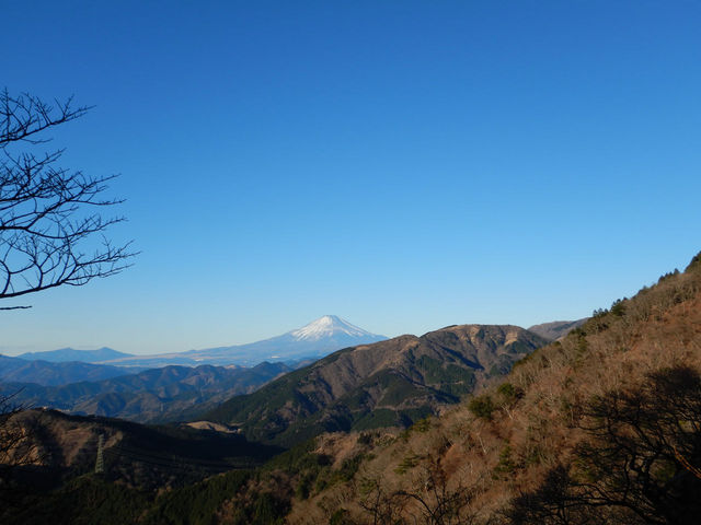 山頂から見た富士山_大山