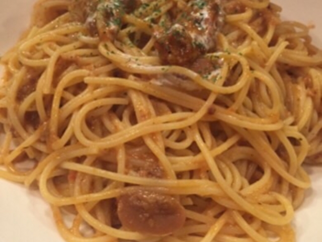 ミートソースです。_スパゲティーnokisita
