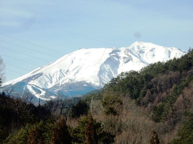 雪の御嶽山_道の駅 木曽福島
