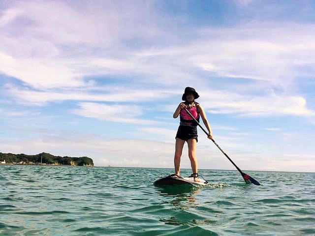 SUPです。海の上をアメンボみたいに漕ぐスポーツです_MALIBU POINT