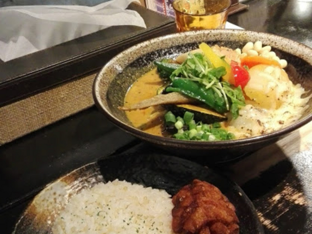 ・チキン1/2
・カキフライ
・えびのすり身揚げ???_Rojiura Curry SAMURAI. 路地裏カリィ侍. 平岸店