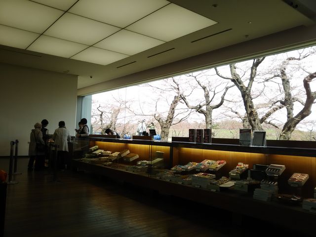 まるで公園の一部のような店内_六花亭 五稜郭店