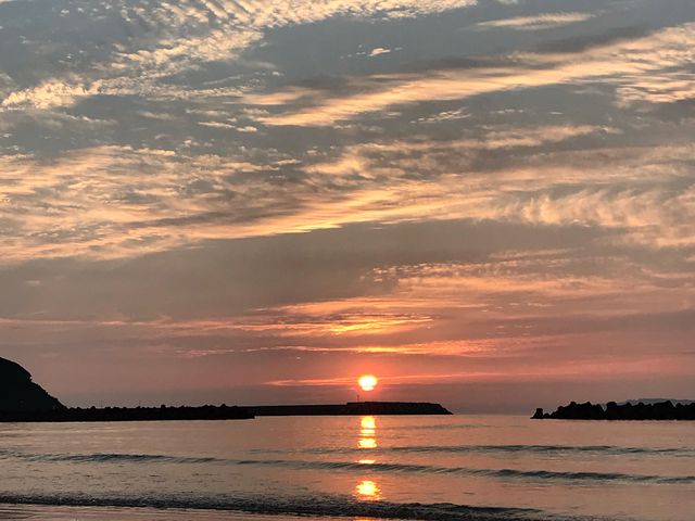 夕暮れ時 2018.5.29 撮影_新宮海水浴場