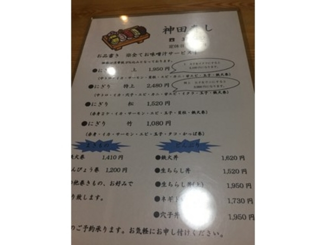 メニュー_神田寿し