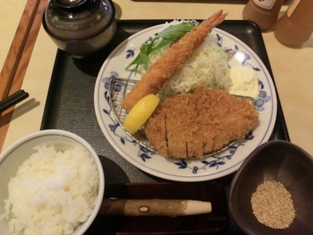 「海老ロースかつランチ」_かつ喜 大阪狭山店