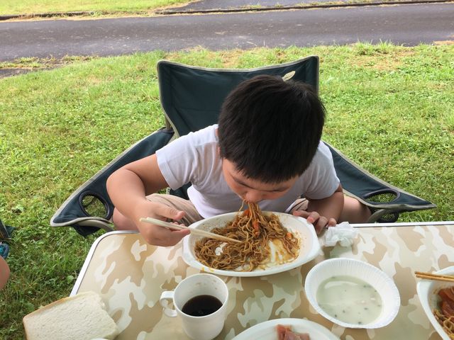 カレーは旨し!_夜越山オートキャンプ場