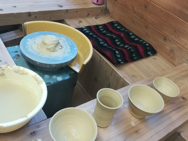 作成風景と作品_陶房 葉月