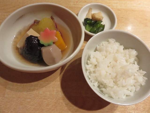 本日のおばんざい、ごはん、漬物_豆腐料理とおばんざい 京都 豆八 先斗町
