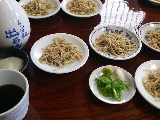 打ったそばを実食_出石城そば打ち道場