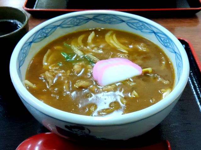 冬季限定カレーうどん:牛肉が秀逸です。_梅の郷 月ヶ瀬温泉 ふれあい市場