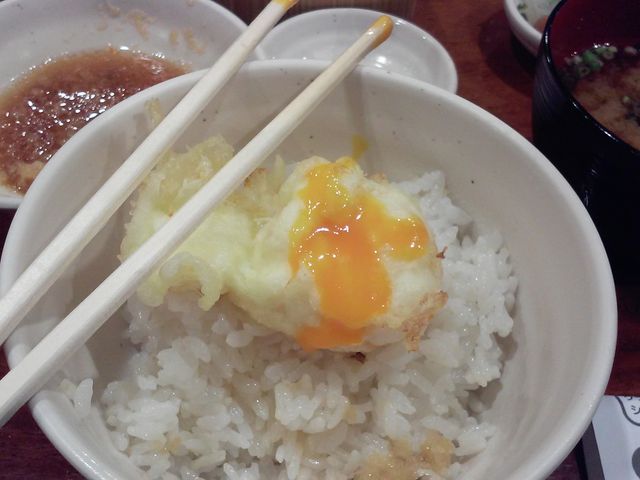 卵の天ぷら_天ぷらめし 福松 船橋本店