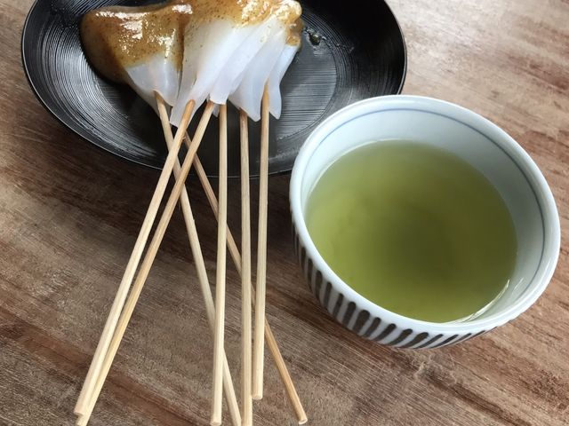味噌こんにゃく。辛味と甘みがあり、辛味を食べました。_大久保茶屋