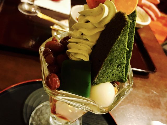 抹茶パフェ_甘味処あまみや