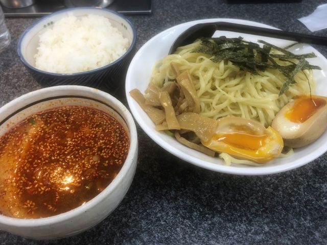 ピリ辛つけ麺_らーめん涌井