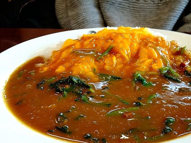ほうれん草カレーのスクランブルエッグトッピング_カレーハウスCoCo壱番屋 川口領家中央通り店