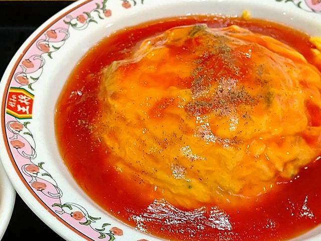 ラーメンか天津飯か、迷った挙げ句の天津炒飯_餃子の王将 甲府国母店