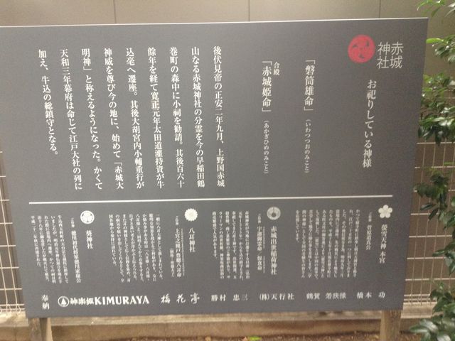 説明板
サラリーマンの出世の神 や
学問の神 も_赤城神社