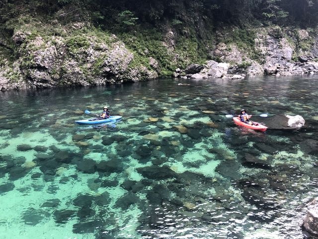 透き通ったきれいな水の上で、気持ちよかったです!_屋久島フィールドガイド スピニカ