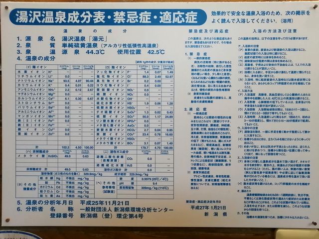 温泉成分表_山の湯