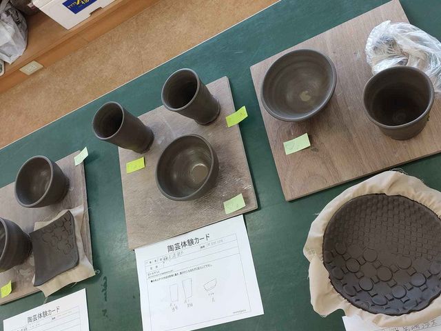 4人で9作品作れました_むめい窯 手づくり和食器&陶芸教室