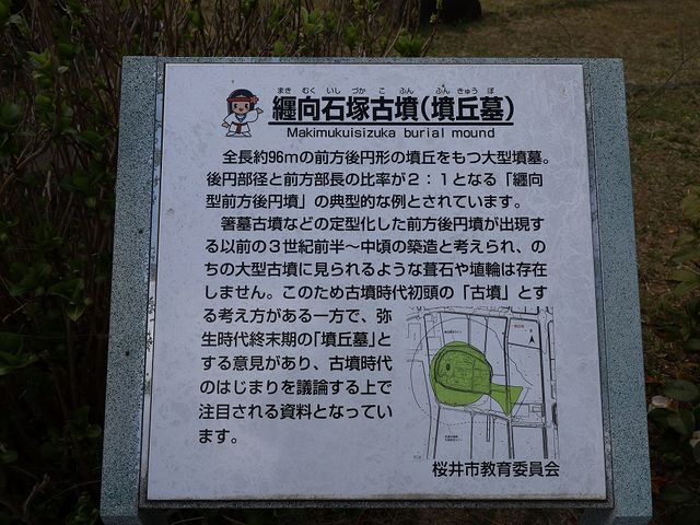 説明板。_纒向石塚古墳