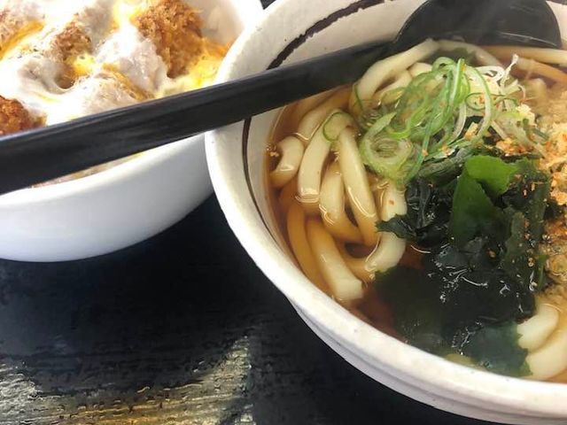 海老フライ丼+かけうどん_山田うどん ひたちなかインター店