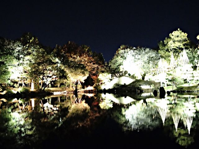 この夜景を撮って、感動が増しました。_名勝 養浩館庭園