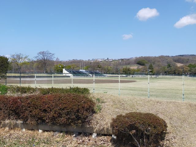 良く手入れされた広いグランド_敷島総合公園