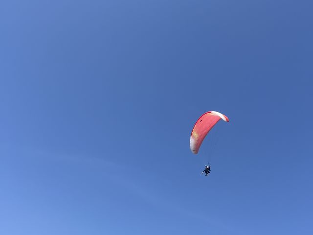 青い空に青い海!気持ちいい!_空ともパラグライダースクール