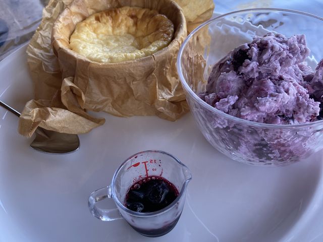 ななつもりセット800円 ケーキ+アイス+ドリンク_ブルーベリーの里 ななつもり