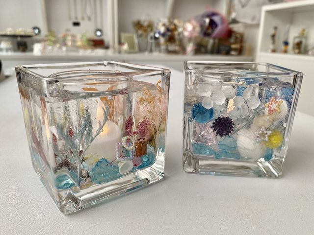 キャンドルホルダーを作りました。_お花とハーブのある暮らし(花Ange)