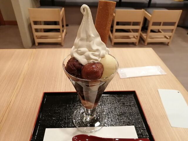 丹波栗パフェ_茶房いせはん