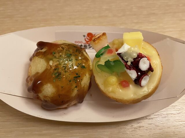 丁寧に教えていただき、上手にできました!_道頓堀くくるコナモンミュージアム