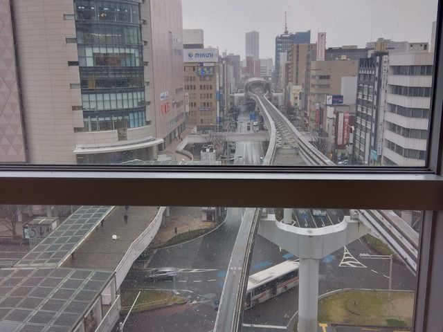 写っていませんが、雪がちらついていました。_JR九州ステーションホテル小倉