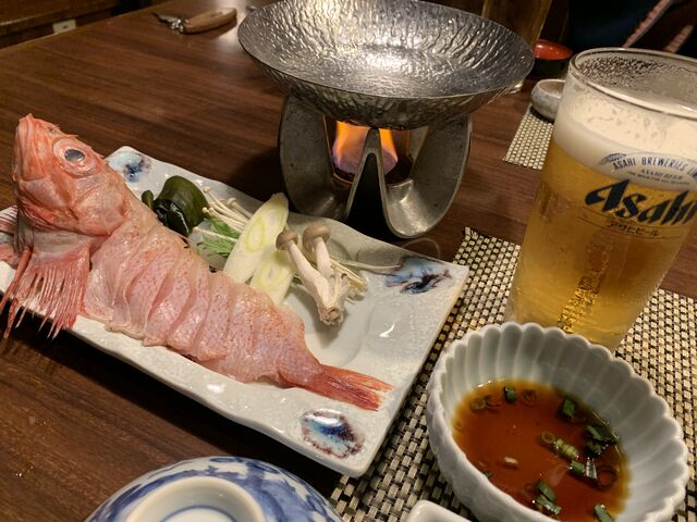 キンキのしゃぶしゃぶ_能取の荘 かがり屋
