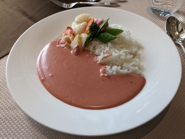シーフードピンクカレー_ル・トリアノン(ザ・プリンス箱根芦ノ湖)
