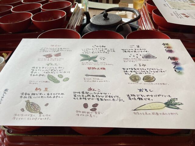 お餅の紹介も素敵!
お腹いっぱいになります_蔵元レストラン・世嬉の一