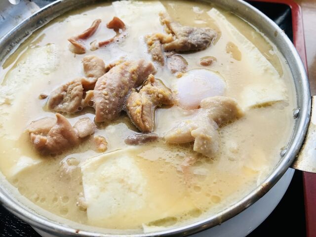 ホルモン鍋定食です_名取屋食事処
