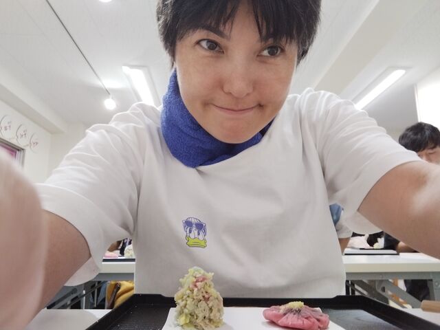 はい、初めて練りの和菓子をつくりました_日本文化体験 庵an東京