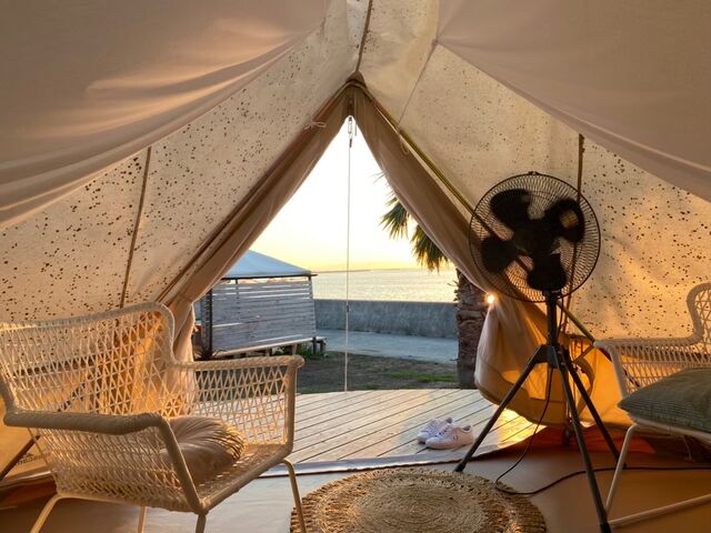 テントサイト内は広々してます_Link del mar