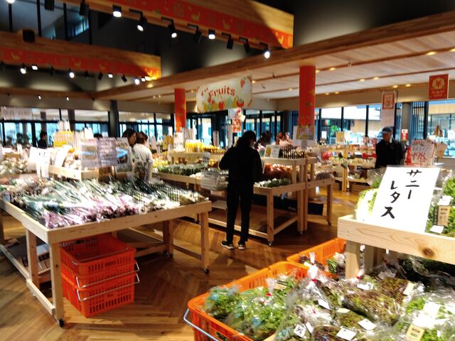 野菜のコーナー。全て奈良産ではないですが、種類は豊富。_道の駅クロスウェイなかまち