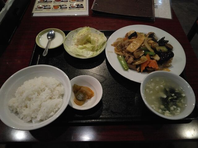 「八宝菜定食」です。おいしかったです。_王さん私家菜 上野店