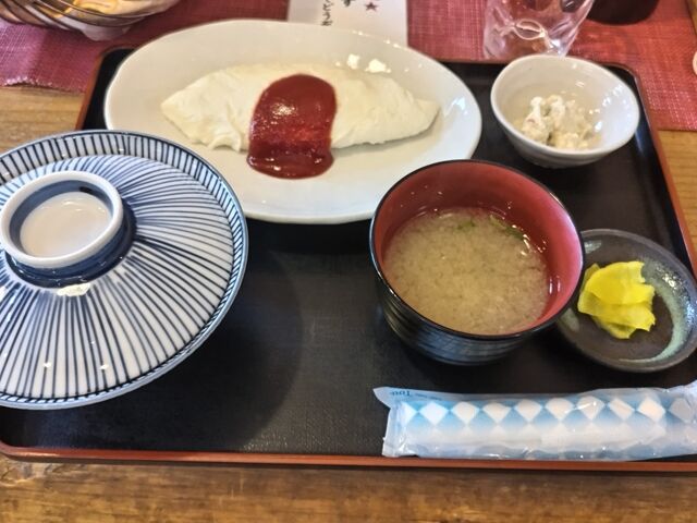 白いオムレツ定食_熊福