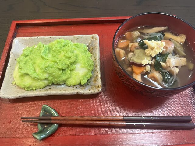 おくずかけとずんだ餅を作って食べました_料理教室「七ツ森」